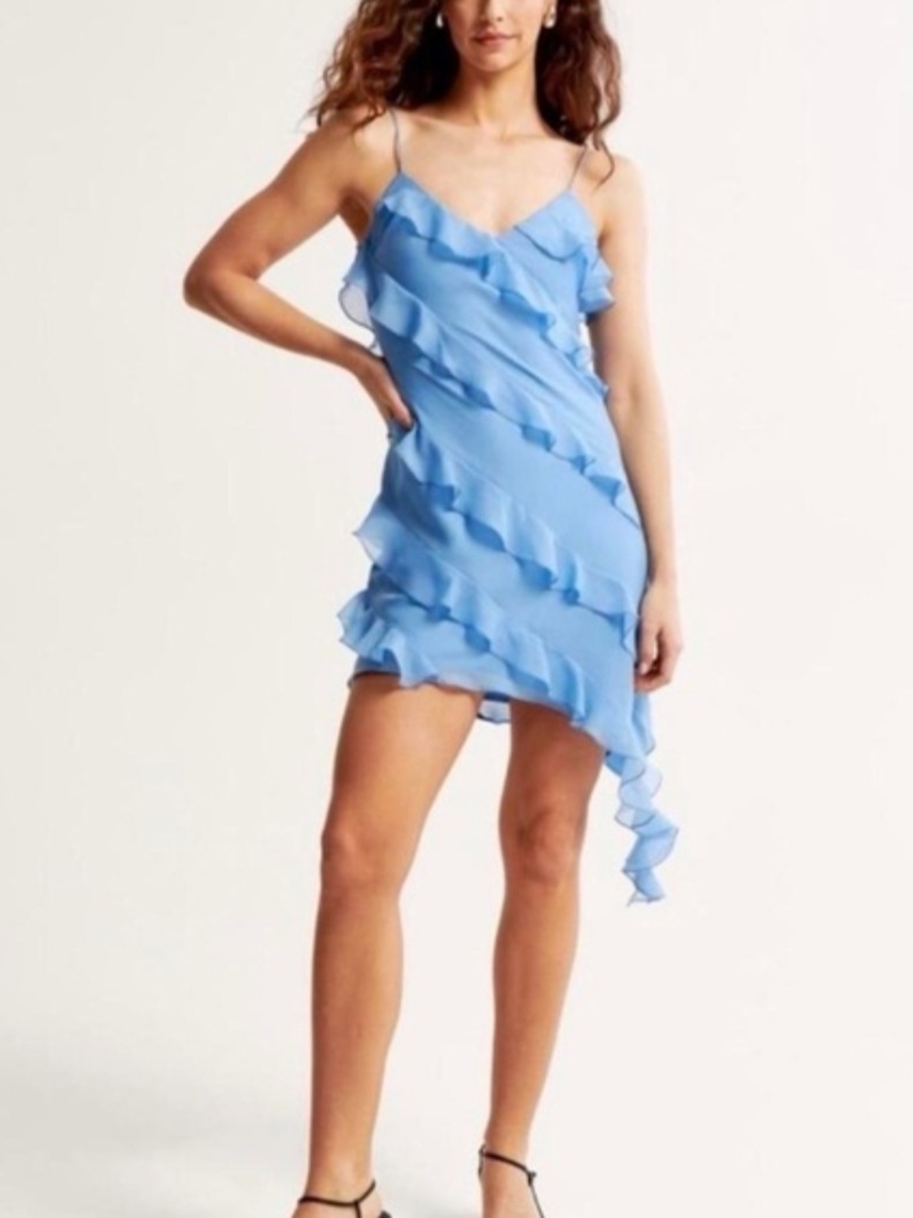 Abercrombie Ruffle Asymmetrical Mini Dress